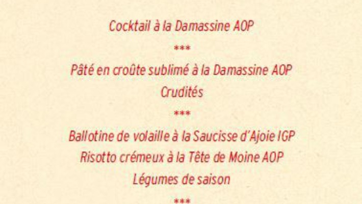 Menu gourmand - Soirée de Gala 28 septembre 2024